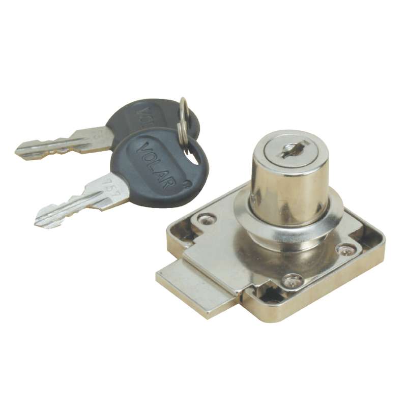 ROCO Drawer Lock Nickel Plated 19mm x 22mm