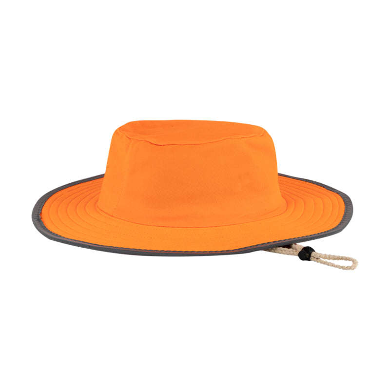 PIONEER SAFETY Bush Hat High Visibility With Silver Reflective Tape