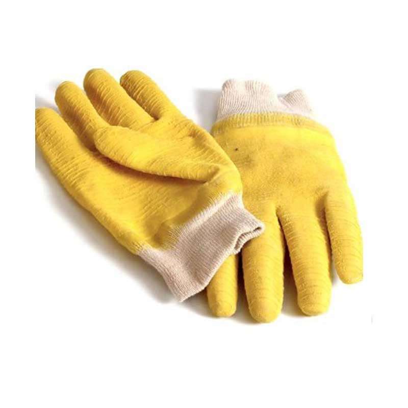 PIONEER SAFETY Yellow Comarex Crinkle Knit Wrist Glove Fully Dip Large G032