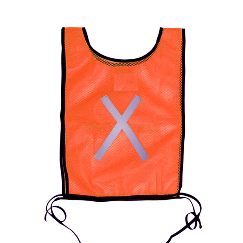 PIONEER SAFETY Bib Reflective Fluorescent Orange ( 10 Pack )