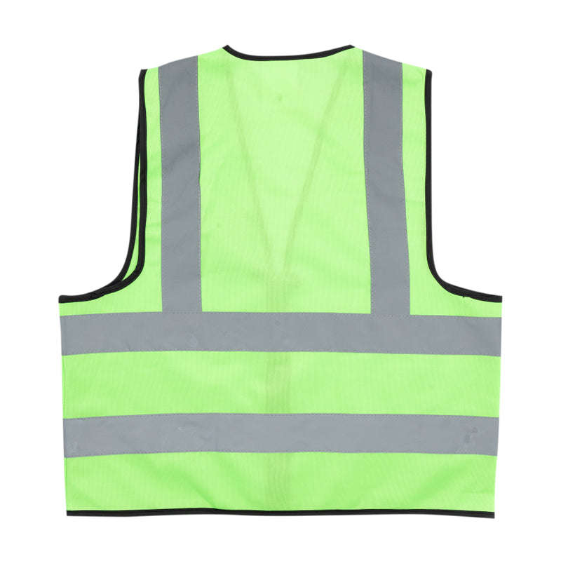 PIONEER SAFETY Vest Reflective Fluorescent Lime Medium Zip/Pocket