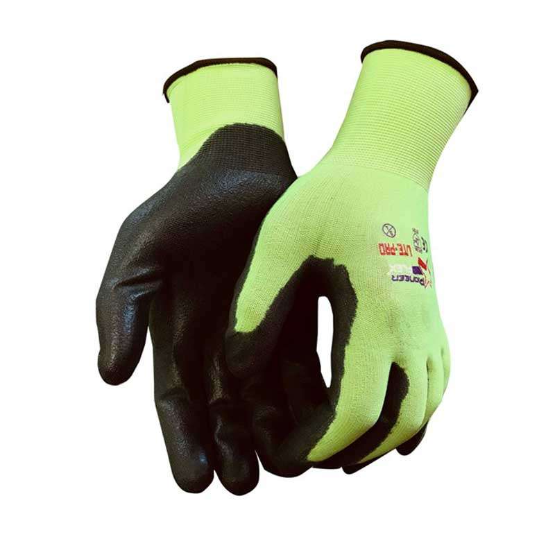 PIONEER SAFETY Gloves Flex Lite-Pro Tactile Sensitivity Fluorescent Size 10
