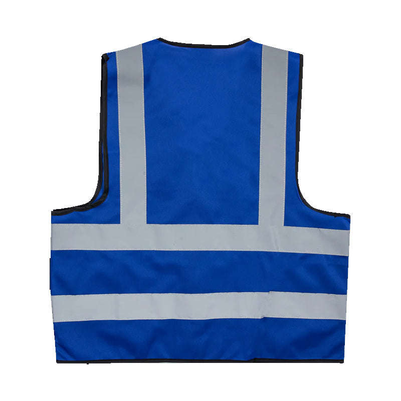 PIONEER SAFETY Vests Reflective Zip Id Pocket R/Blue