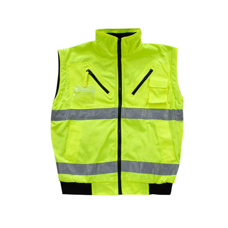 PIONEER SAFETY Bunny Jacket Detachable Sleeves Lime