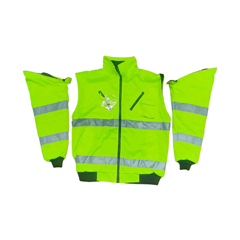 PIONEER SAFETY Bunny Jacket Detachable Sleeves Lime