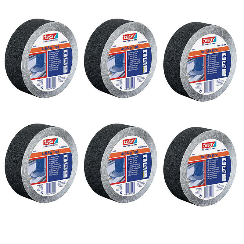TESA Anti Slip Tape Professional 15m x 25mm Black ( 6 Pack )