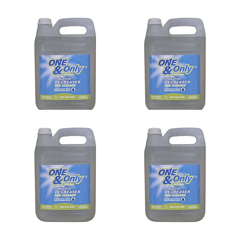 ONE & ONLY Industrial Degreaser and Cleaner Concentrate Biodegradable 5 Litre ( 4 Pack )