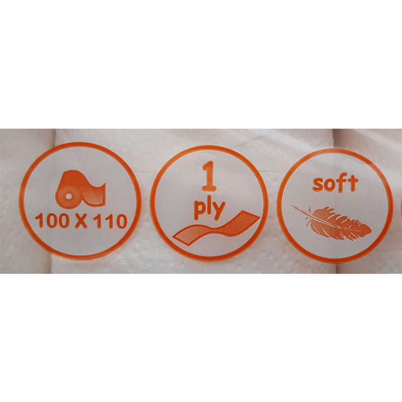 SNOWSOFT Toilet Paper Premium 1 PLY Virgin ( 2 x 24 Pack )
