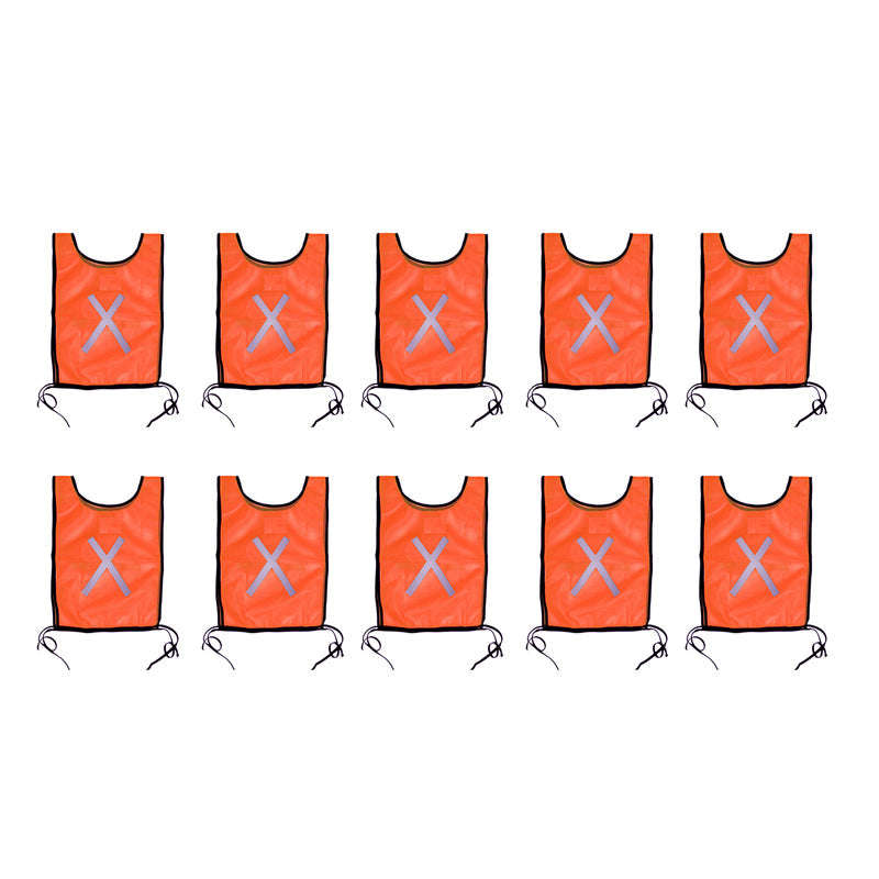 PIONEER SAFETY Bib Reflective Fluorescent Orange ( 10 Pack )
