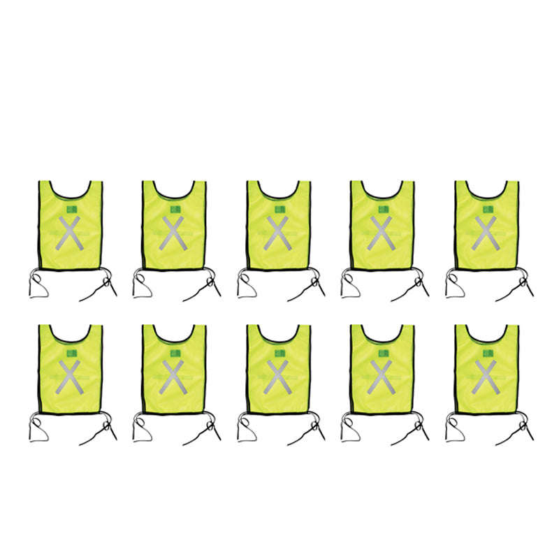 PIONEER SAFETY Bib Reflective Fluorescent Lime ( 10 Pack )
