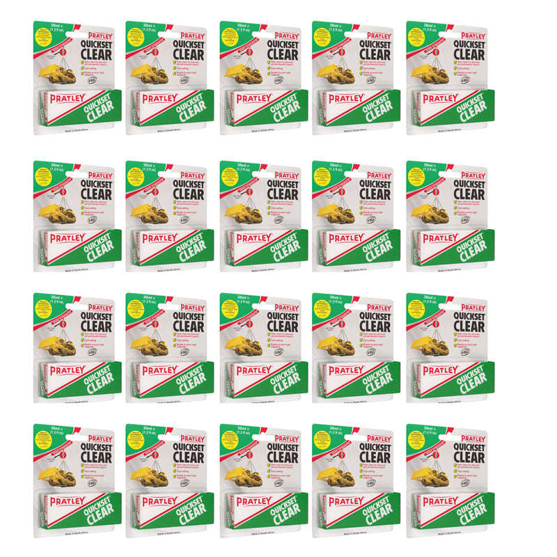 PRATLEY Adhesive Epoxy Quickset Clear 36ml ( 20 Pack )