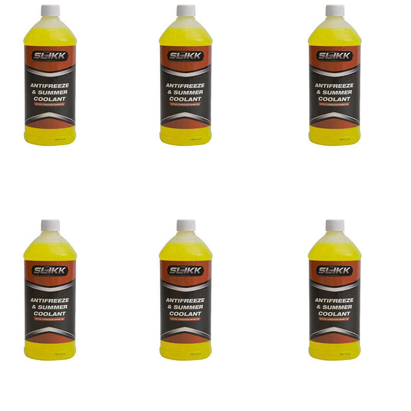 SLIKK Antifreeze & Summer Coolant 1 Litre ( 6 Pack )