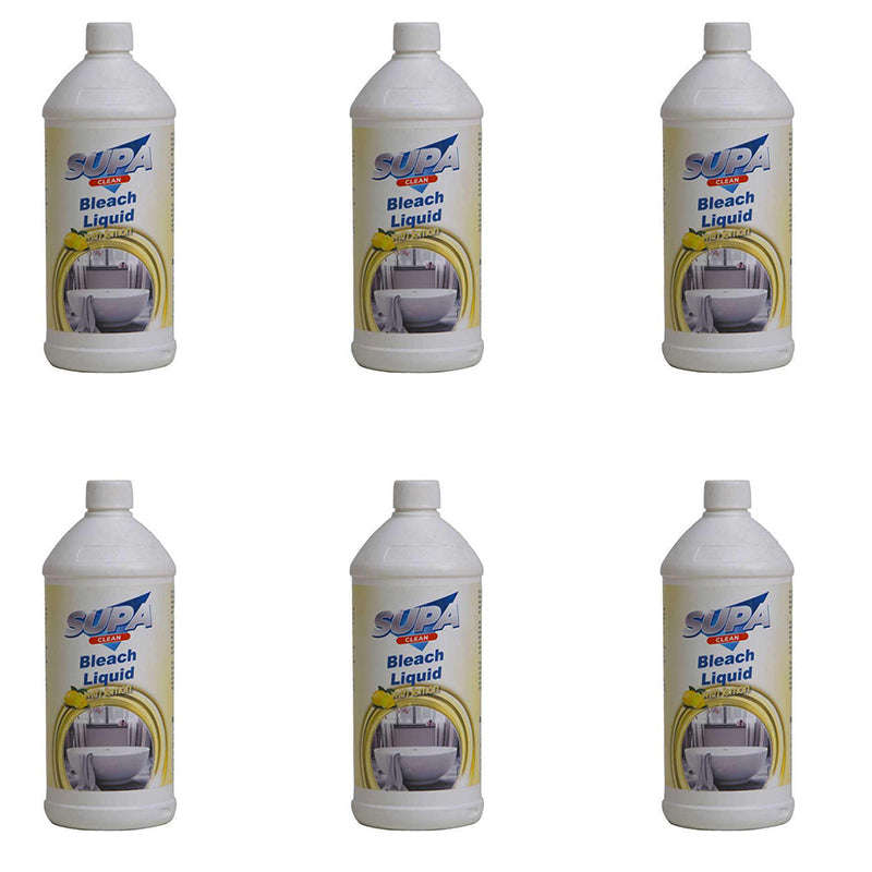 SUPA CLEAN Bleach Liquid With Lemon 1 Litre ( 6 pack )