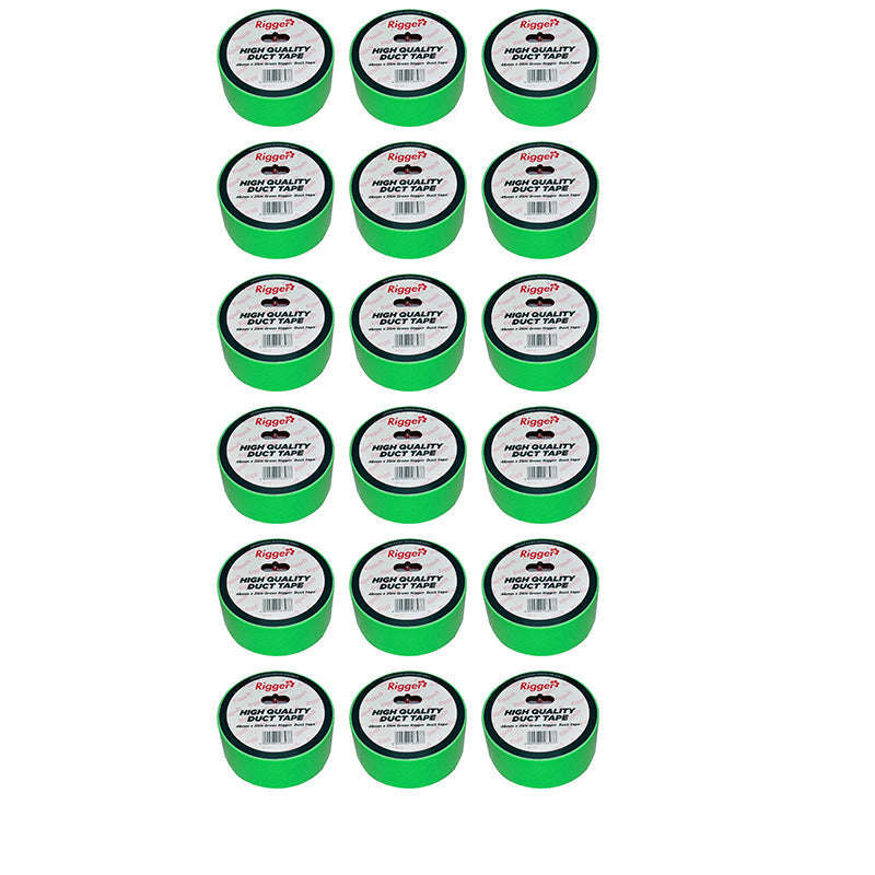 RIGGER Duct Tape Green 48mm x 25m ( 18 Pack )