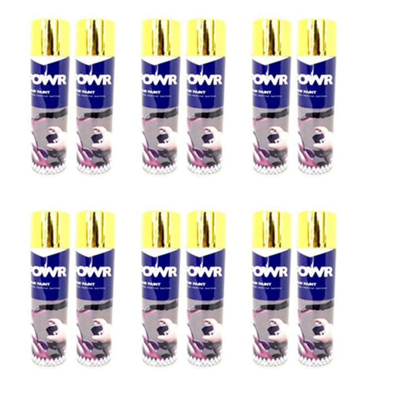 POWR Spray Paint STD 300ml Metallic Gold Super ( 12 Pack )