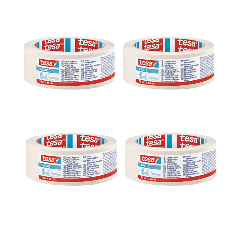 TESA Masking Tape Basic 35m x 38mm ( 4 Pack )