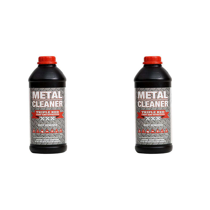 TRIPLE RED Metal cleaner 1 Litre ( 2 Pack )