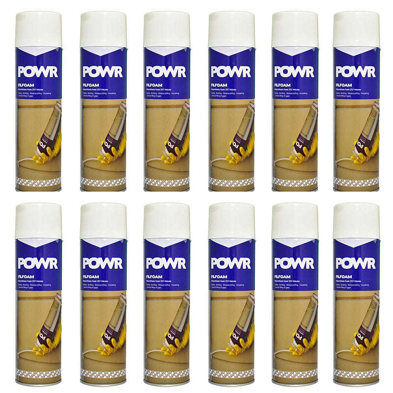 POWR Polyurethane Foam Filler (Filfoam) 500ml ( 12 Pack )