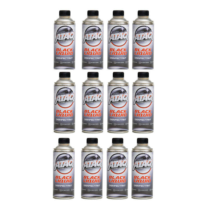 FINAL ATAQ Black Liquid Disinfectant 500ml (12 Pack )