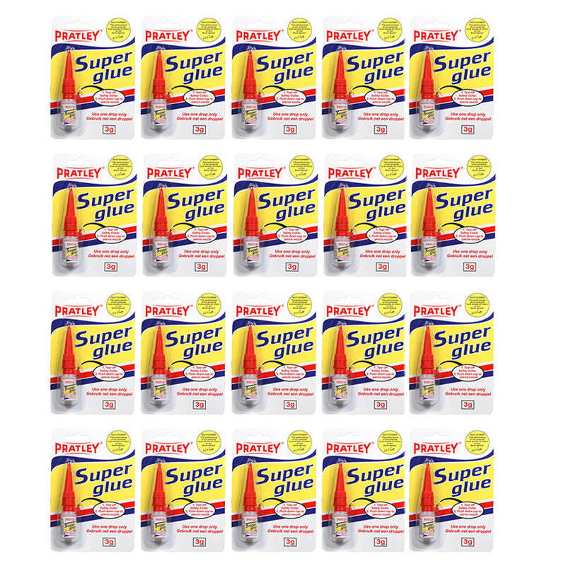 PRATLEY Adhesive Super Glue 3gm ( 20 Pack )
