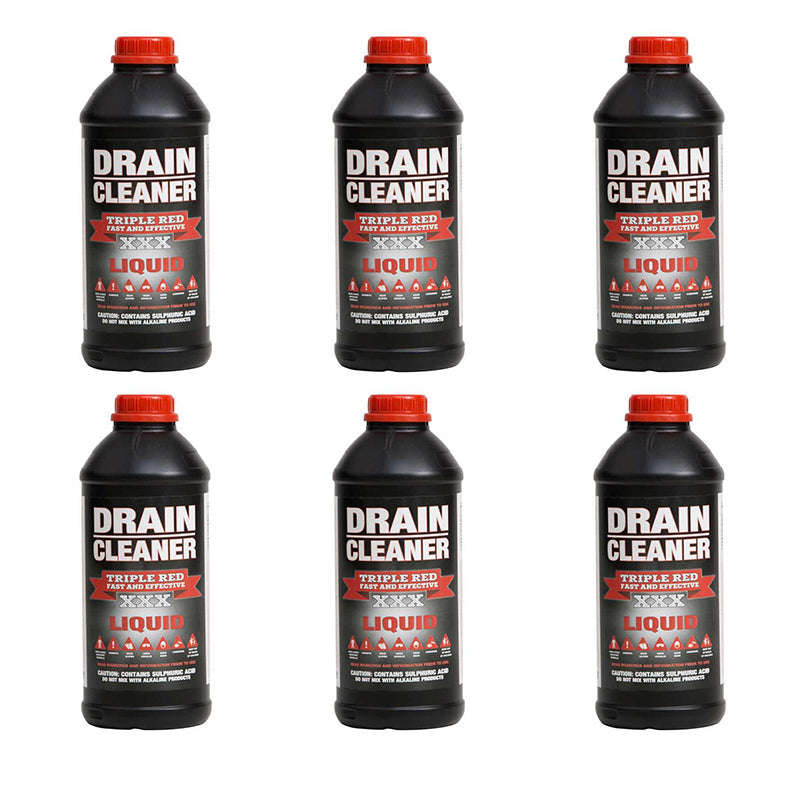 TRIPLE RED  Drain Cleaner 1 Litre ( 6 pack )