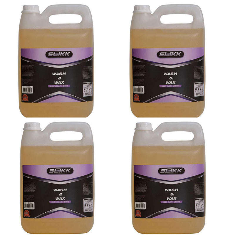 SLIKK Wash & Wax Car Shampoo 5 Litre ( 4 Pack )