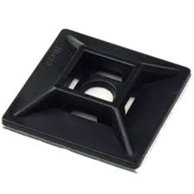 RUWAG Mount Pad Cable Ties Black 28mm x 28mm  ( Pack of 10 )