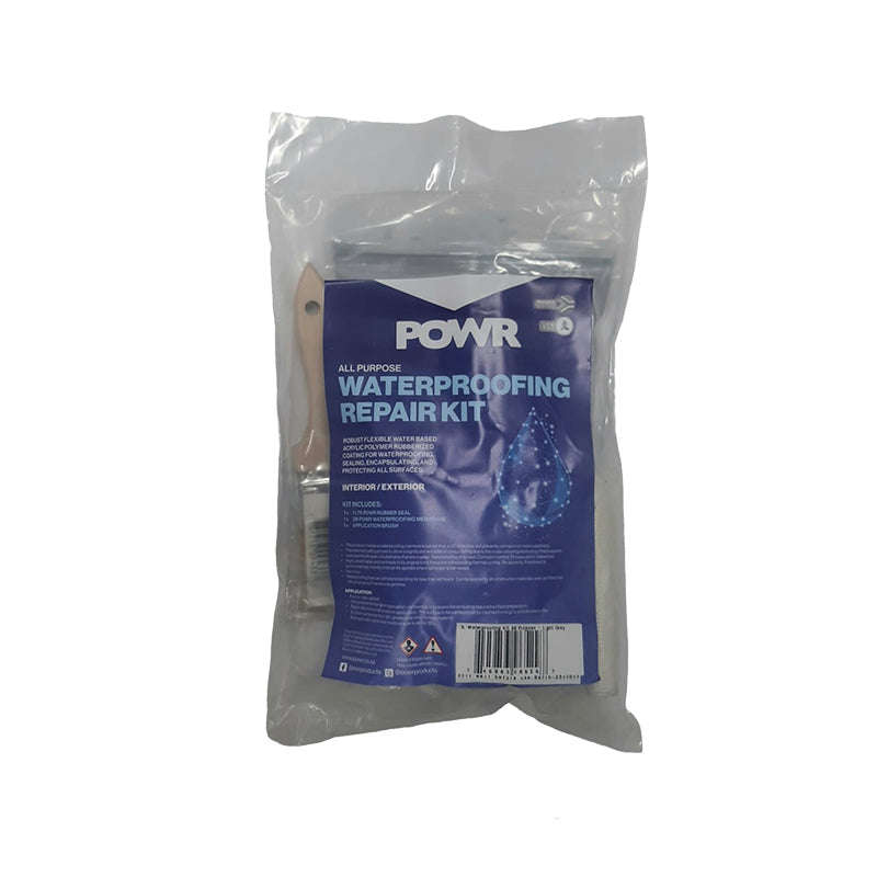 POWR RUBBER SEAL Waterproofing Kit All Purpose Light Grey 1 Litre