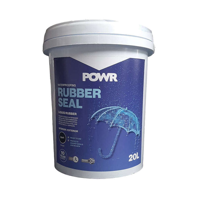 POWR Rubber Seal Waterproofing Coating Black 20 Litre