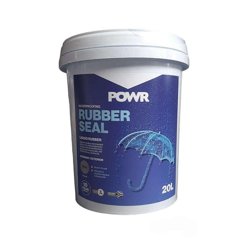 POWR Rubber Seal Waterproofing Coating Light Grey 20 Litre