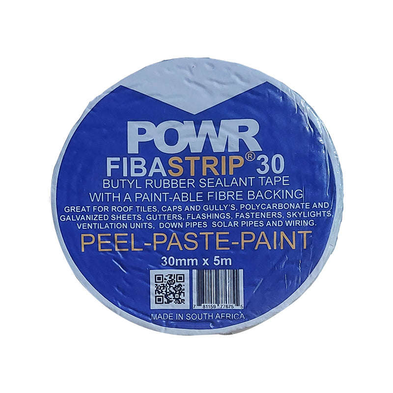 POWR FibaStrip Butyl Rubber Sealant Tape 30mm x 5m