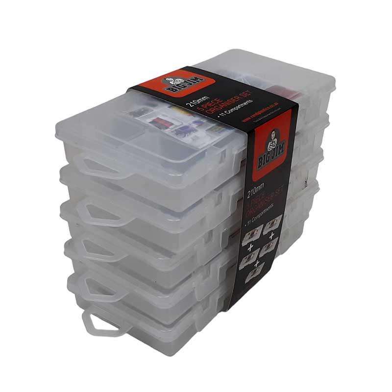 BIG JIM Basic Organiser Set Clear 210mm ( 5 Pack )