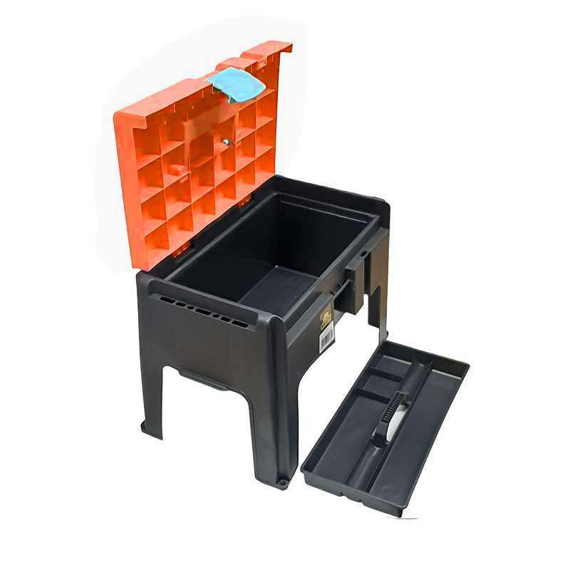 BIG JIM Toolbox Stool Step 3 in 1 Orange