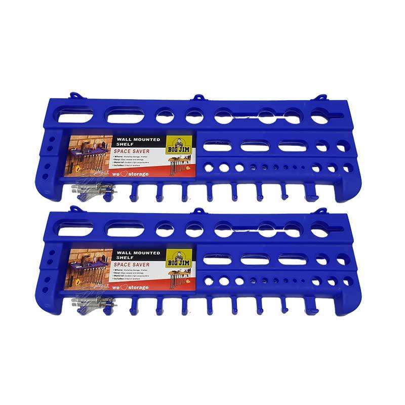 BIG JIM Wall Mounted Tool Shelf Blue DH435 ( 2 Pack )