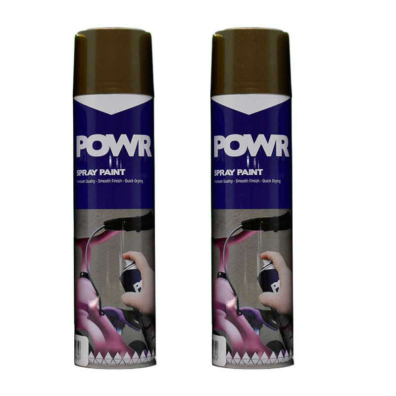 POWR Spray Paint Standard Bronze 300ml ( 2 Pack )