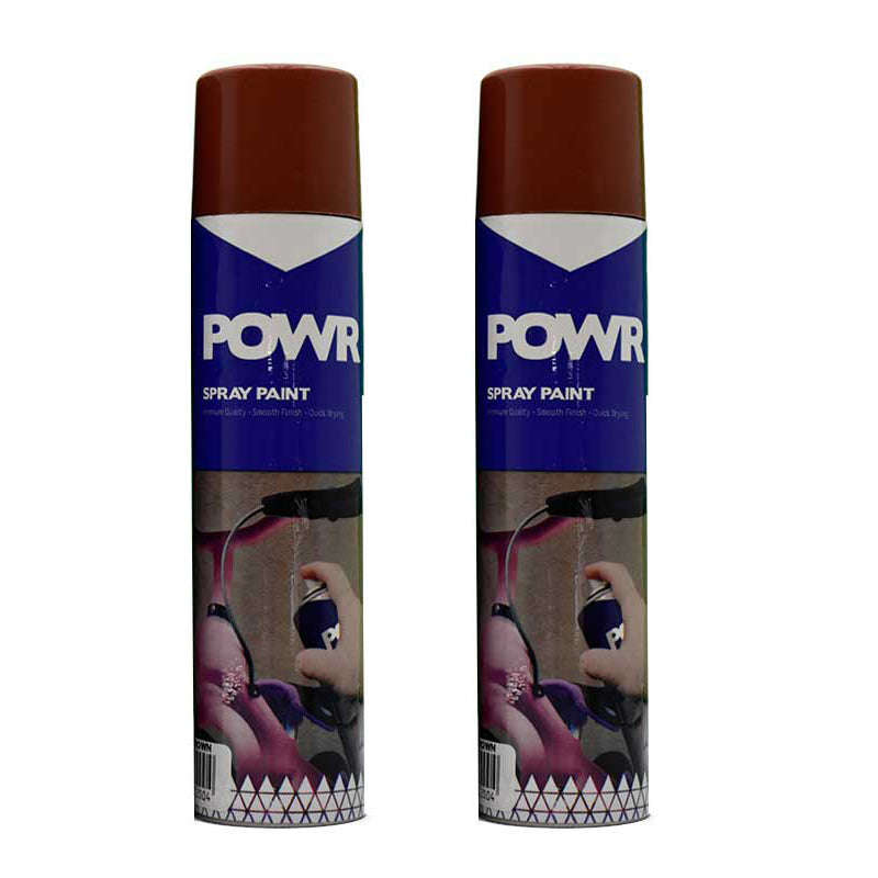POWR Spray Paint Standard Golden Brown 300ml ( 2 Pack )