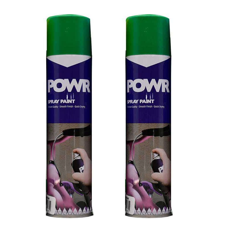 POWR Spray Paint Standard Apple Green 300mm ( 2 Pack )
