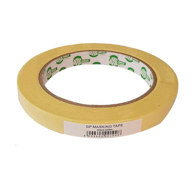Masking Tape Avast General Purpose 12mmx40m (5 Pack)