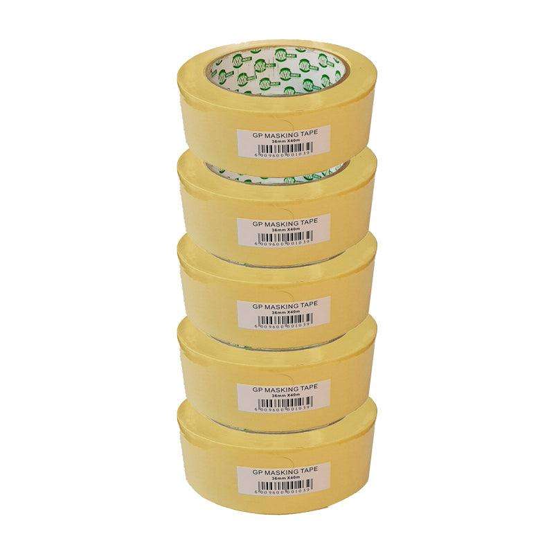 Masking Tape Avast General Purpose 36mmx40m ( 5 Pack )