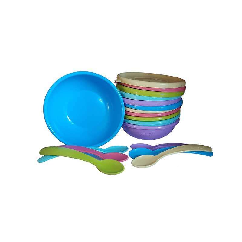 MISS MOLLY Baby Feeding Set 18 Piece (6 Bowls, 6 Lids, 6 Spoons) BPA-Free