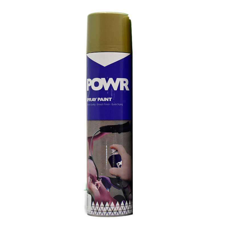 POWR Spray Paint STD 300ml Metallic Gold Super ( 12 Pack )