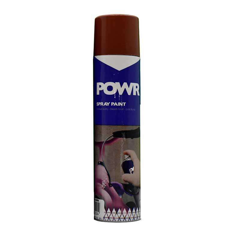 POWR Spray Paint STD 300ml Tin Brown Dark ( 12 Pack )