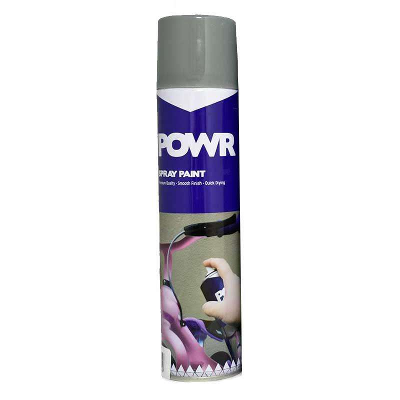 POWR Spray Paint STD 300ml Tin Grey Machinery ( 12 Pack )
