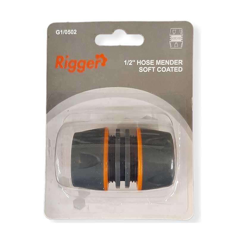 RIGGER Garden Hose Mender/Repairer 12mm - 1/2" ABS Softgrip H20013
