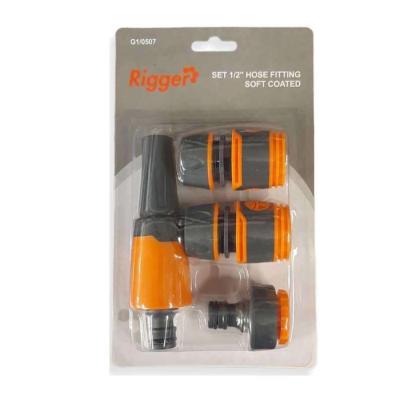 RIGGER Garden Hose Starter Set 4 Piece Softgrip H20018