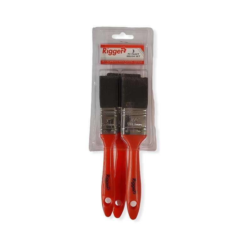 RIGGER Synthetic DIY Paint Brush 3 Piece Set ( 6 Pack )