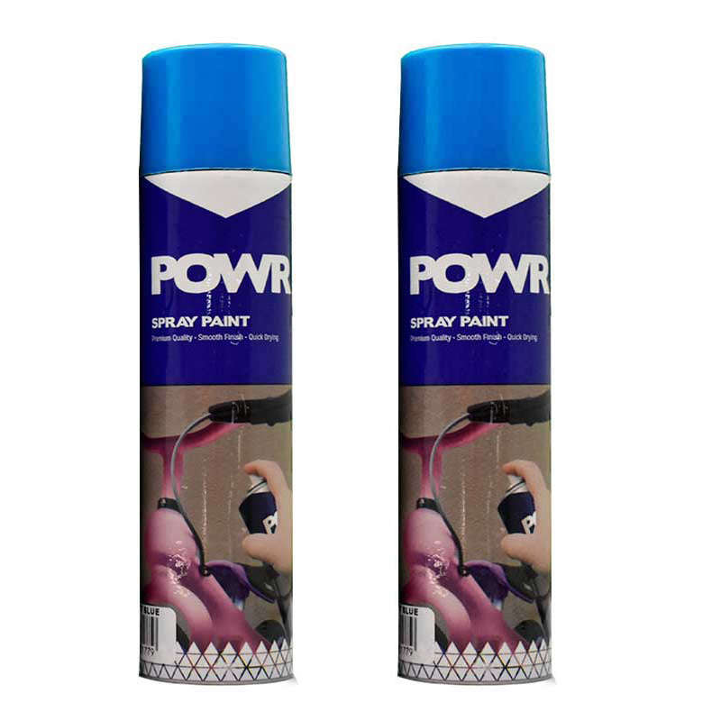 POWR Spray Paint Standard Blue Sky 300ml ( 2 Pack )