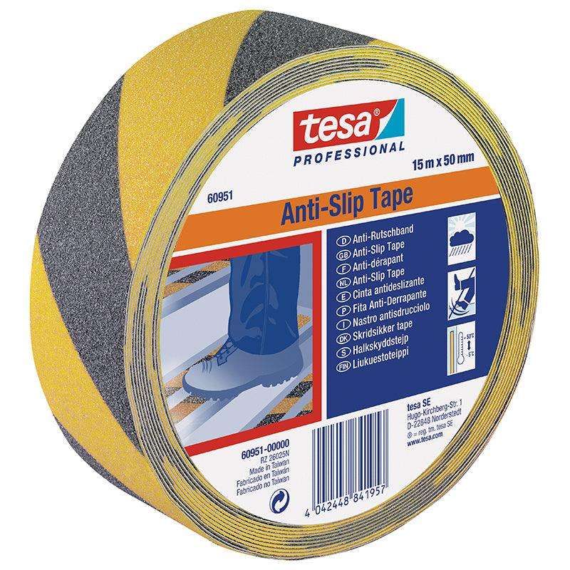 TESA Anti Slip Tape Professional 15m x 50mm Yellow-Black