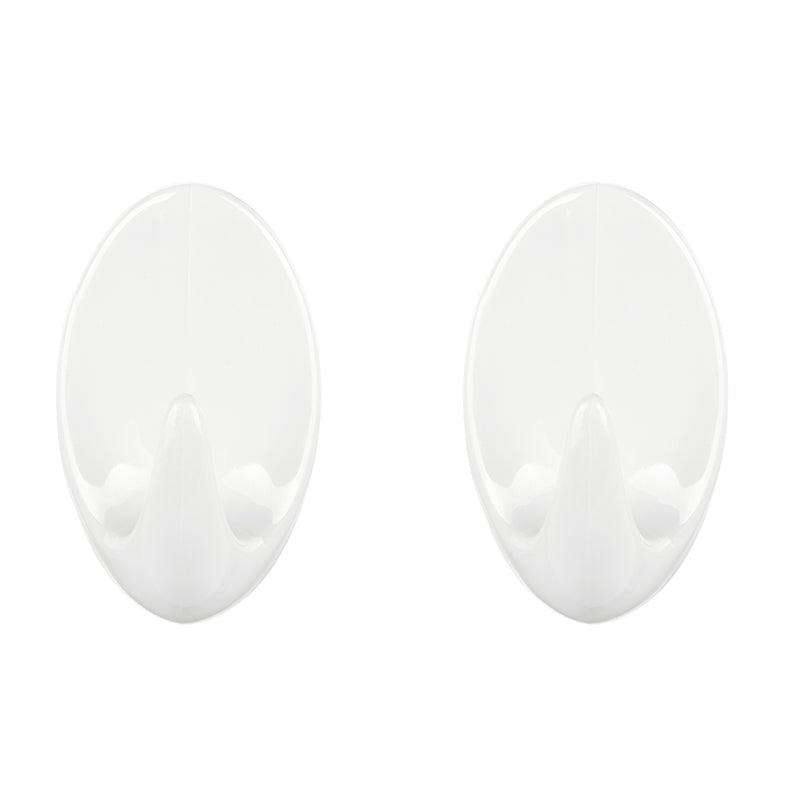 TESA Permanent Hooks Oval Large 2 Hooks White