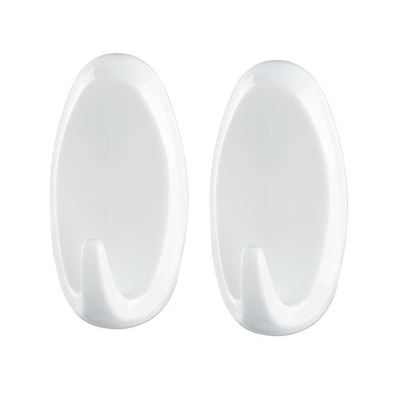TESA Powerstrips Hooks Large Oval 2 Hooks/ 4 Strips White